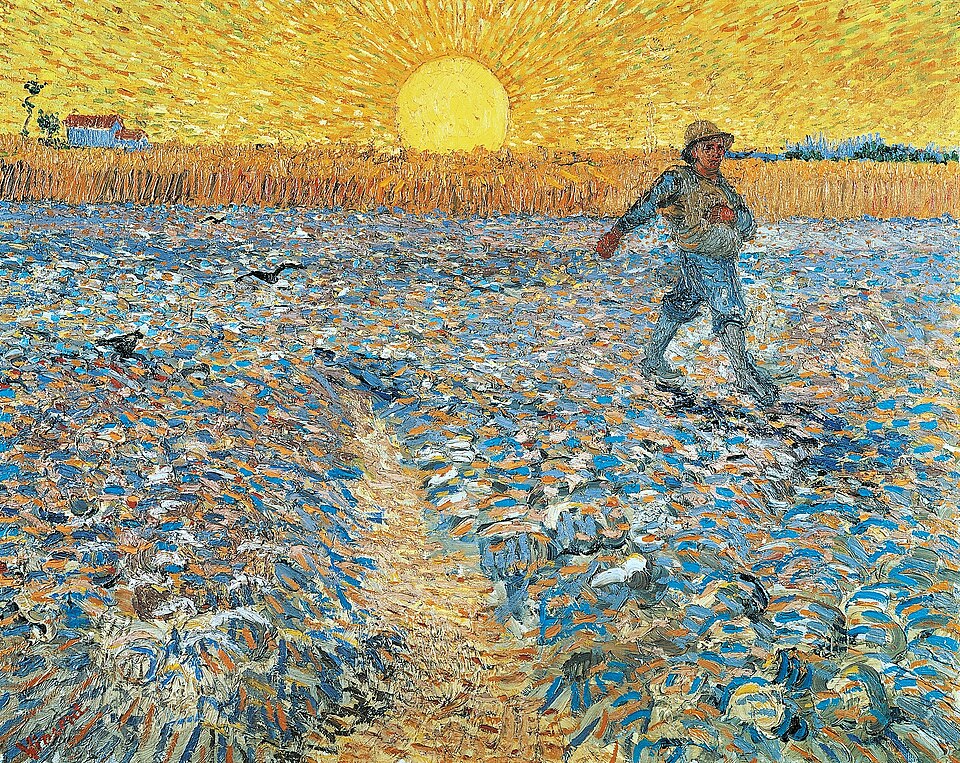 Vincent van Gogh. (1888). The Sower (Sower at Sunset)
